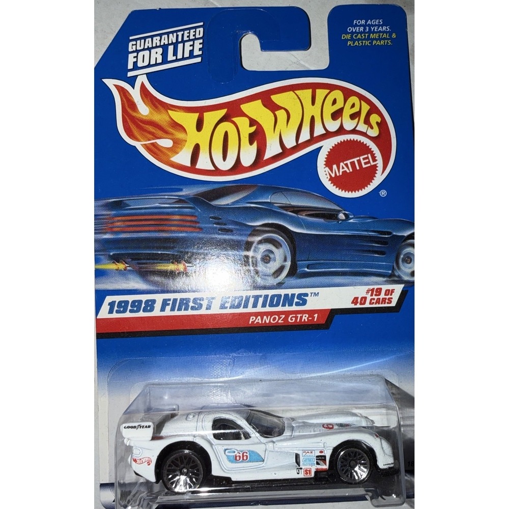 Hot Wheels 1998 First Editions Panoz GTR-1 White #19/40 Collector 657 New